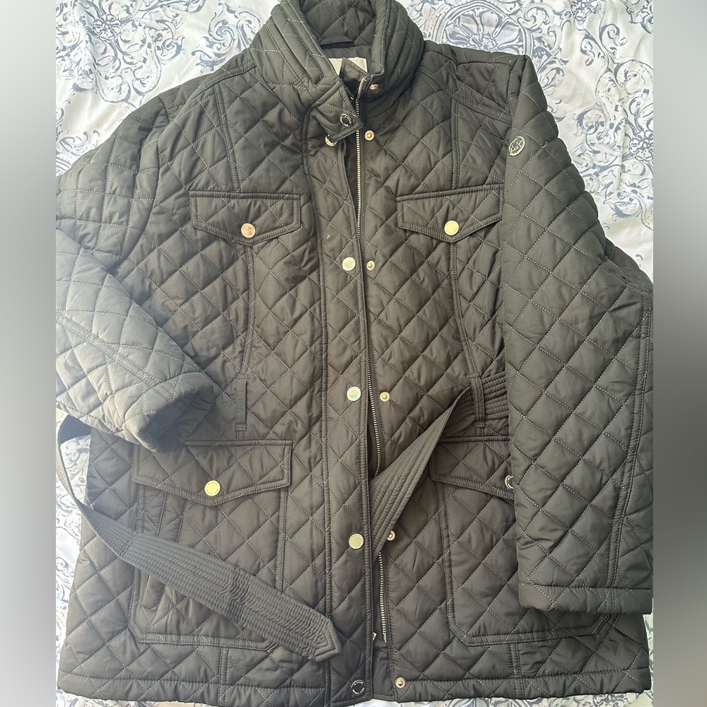 Michael Kors Fall Jacket-Olive Green-Broken Zipper-size XXL